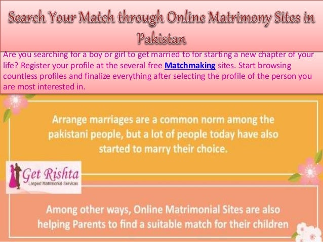 Match Making In Pakistan